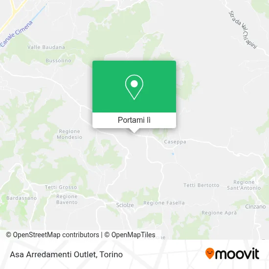 Mappa Asa Arredamenti Outlet