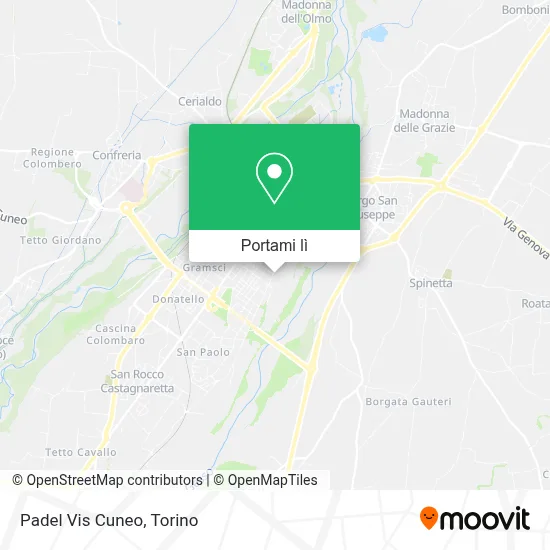 Mappa Padel Vis Cuneo