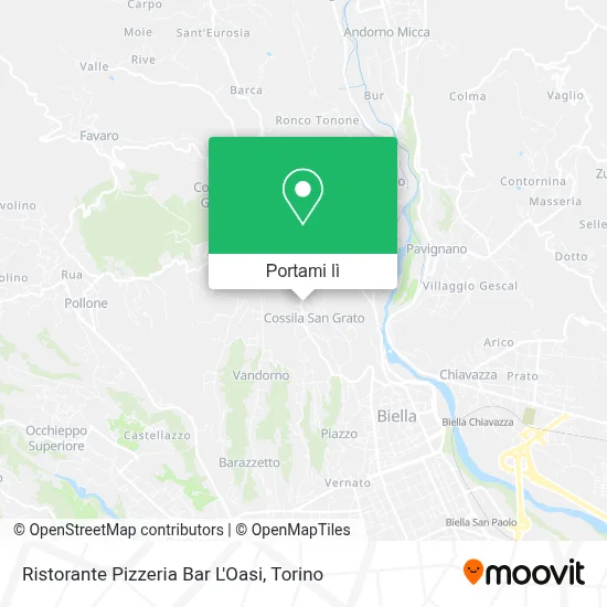 Mappa Ristorante Pizzeria Bar L'Oasi