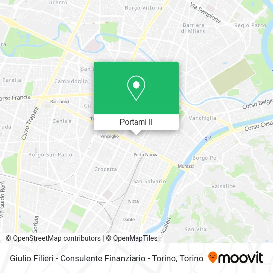Mappa Giulio Filieri - Consulente Finanziario - Torino
