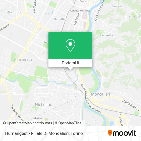 Mappa Humangest - Filiale Di Moncalieri