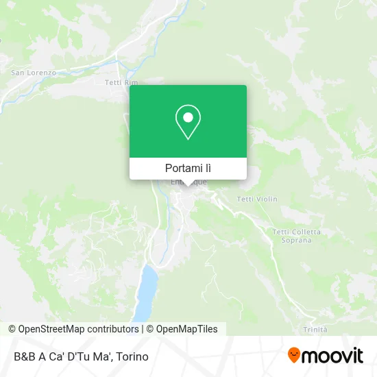 Mappa B&B A Ca' D'Tu Ma'