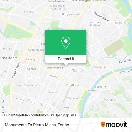 Mappa Monuments To Pietro Micca