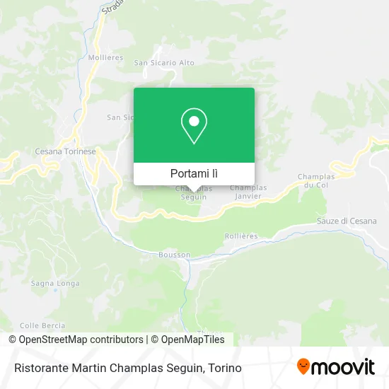 Mappa Ristorante Martin Champlas Seguin