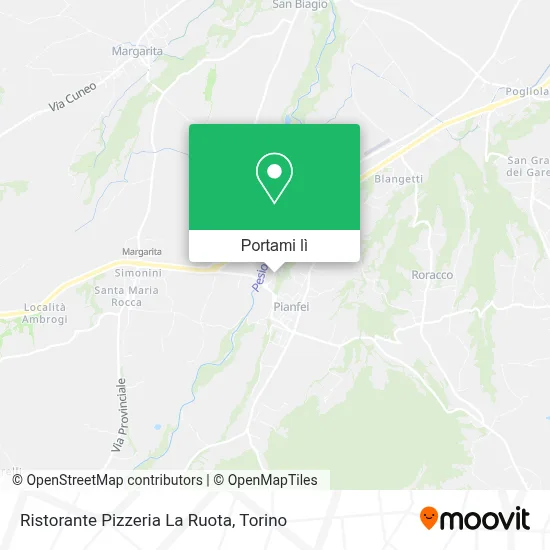 Mappa Ristorante Pizzeria La Ruota