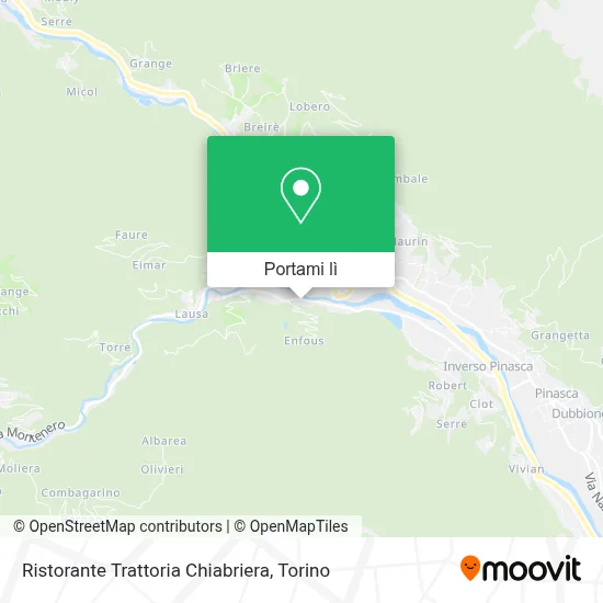 Mappa Ristorante Trattoria Chiabriera