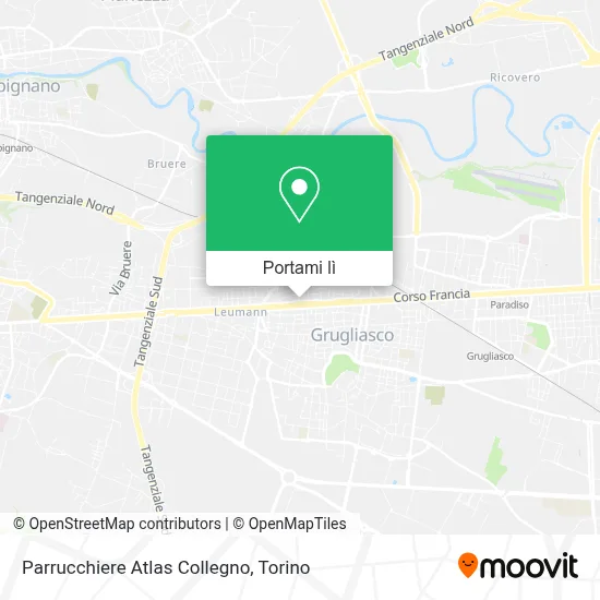 Mappa Parrucchiere Atlas Collegno