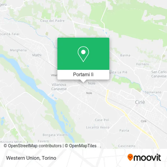 Mappa Western Union