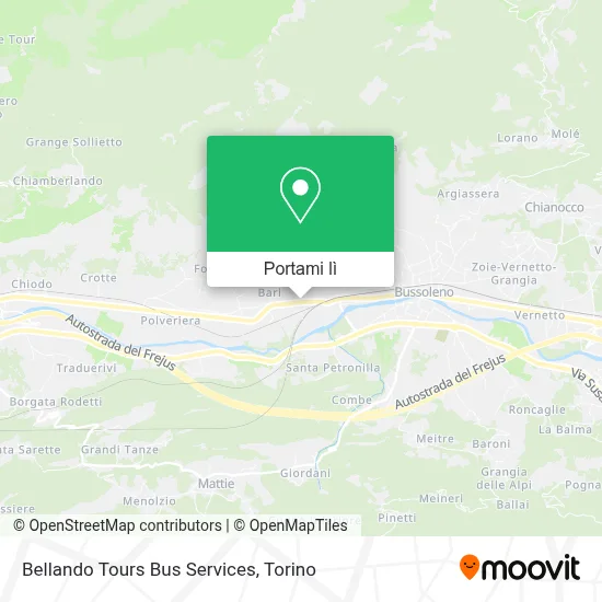 Mappa Bellando Tours Bus Services