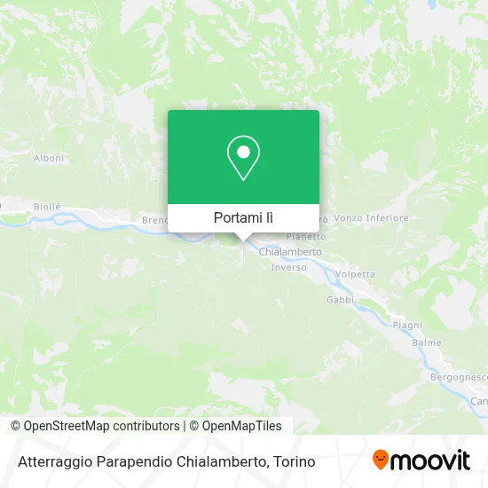 Mappa Atterraggio Parapendio Chialamberto