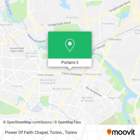 Mappa Power Of Faith Chapel, Torino.