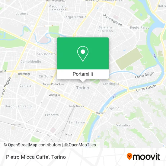 Mappa Pietro Micca Caffe'
