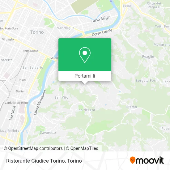 Mappa Ristorante Giudice Torino