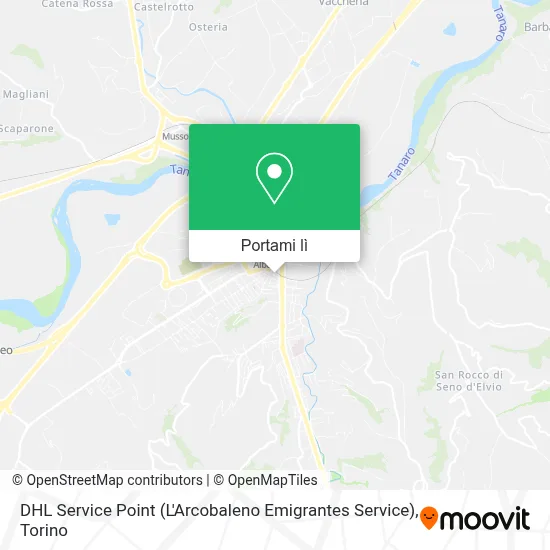 Mappa DHL Service Point (L'Arcobaleno Emigrantes Service)