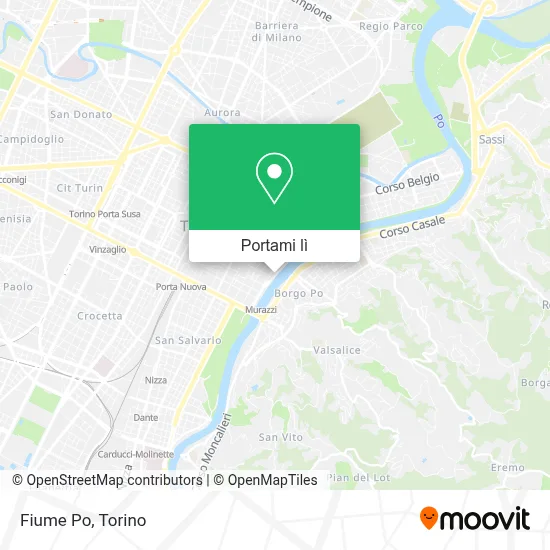 Mappa Fiume Po