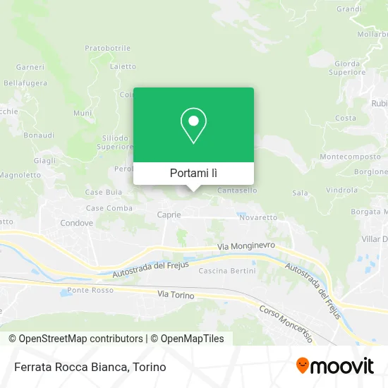 Mappa Ferrata Rocca Bianca