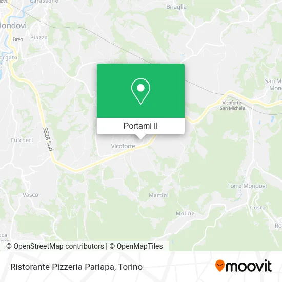 Mappa Ristorante Pizzeria Parlapa