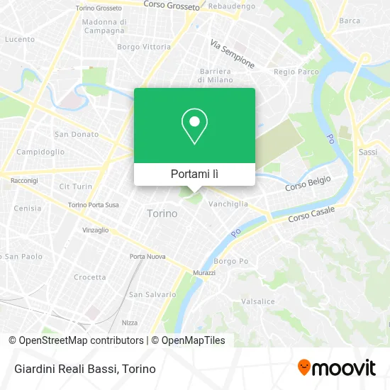 Mappa Giardini Reali Bassi