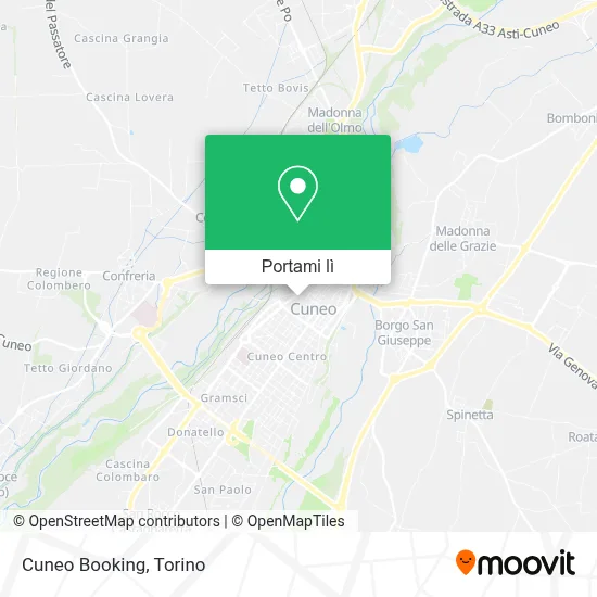 Mappa Cuneo Booking