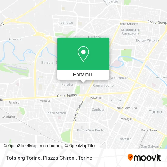 Mappa Totalerg Torino, Piazza Chironi