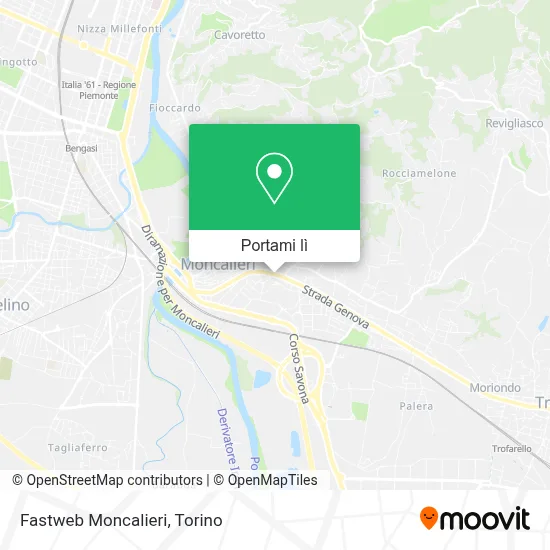Mappa Fastweb Moncalieri