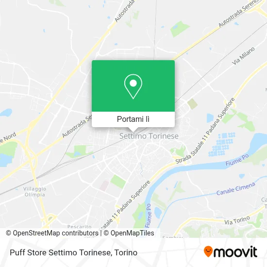 Mappa Puff Store Settimo Torinese