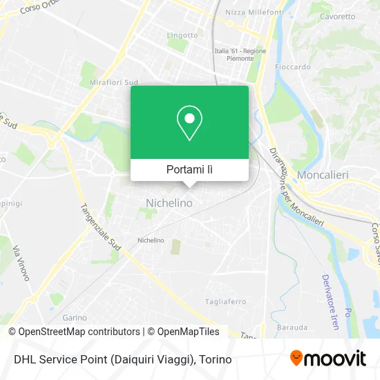 Mappa DHL Service Point (Daiquiri Viaggi)