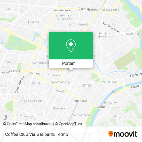 Mappa Coffee Club Via Garibaldi