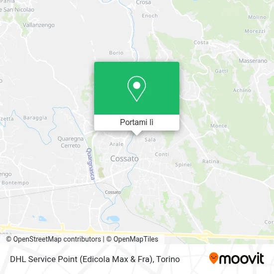 Mappa DHL Service Point (Edicola Max & Fra)