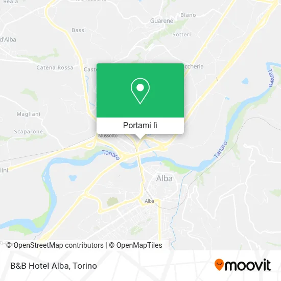Mappa B&B Hotel Alba