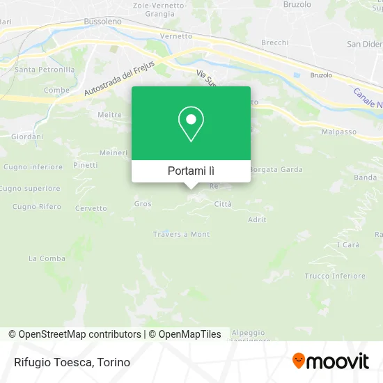 Mappa Rifugio Toesca