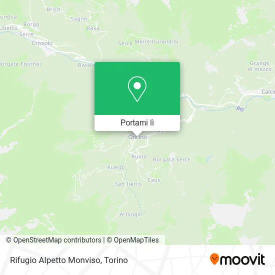 Mappa Rifugio Alpetto Monviso