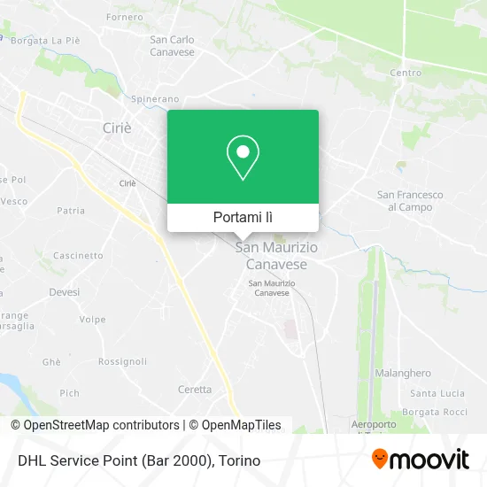 Mappa DHL Service Point (Bar 2000)