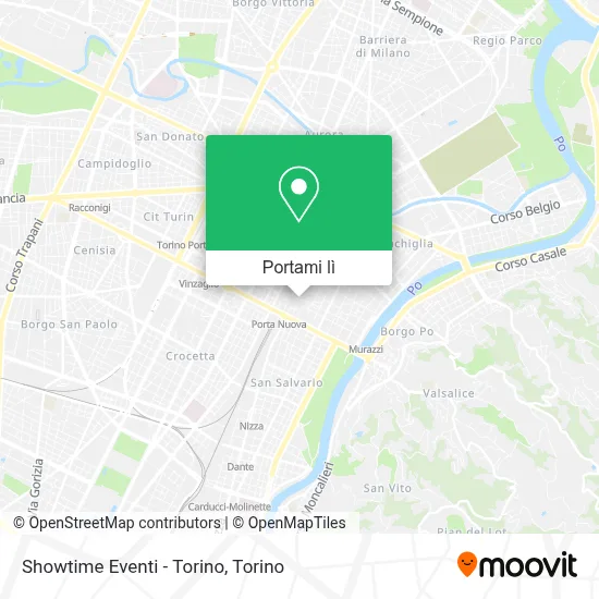 Mappa Showtime Eventi - Torino