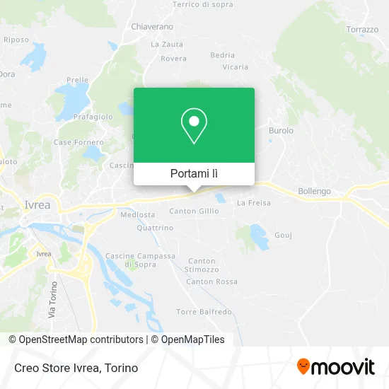 Mappa Creo Store Ivrea