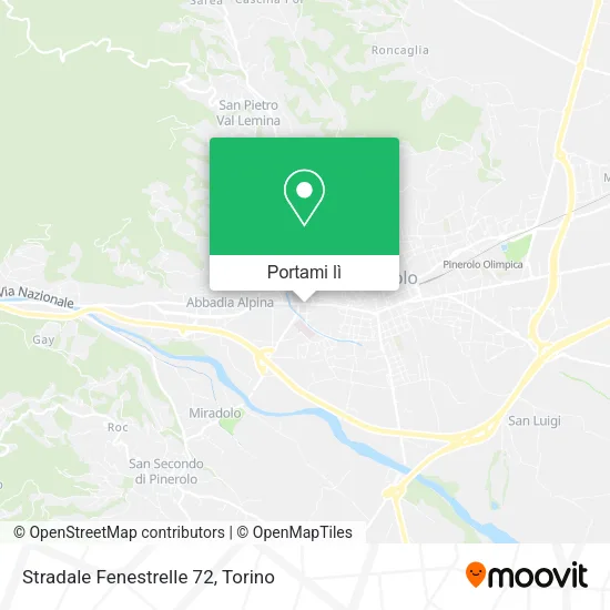 Mappa Stradale Fenestrelle 72