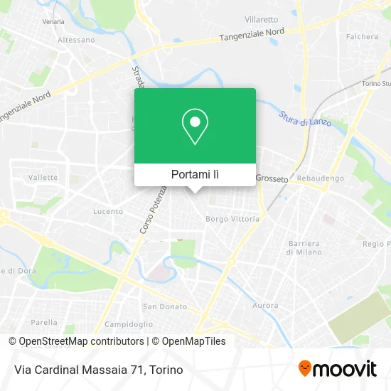 Mappa Via Cardinal Massaia 71
