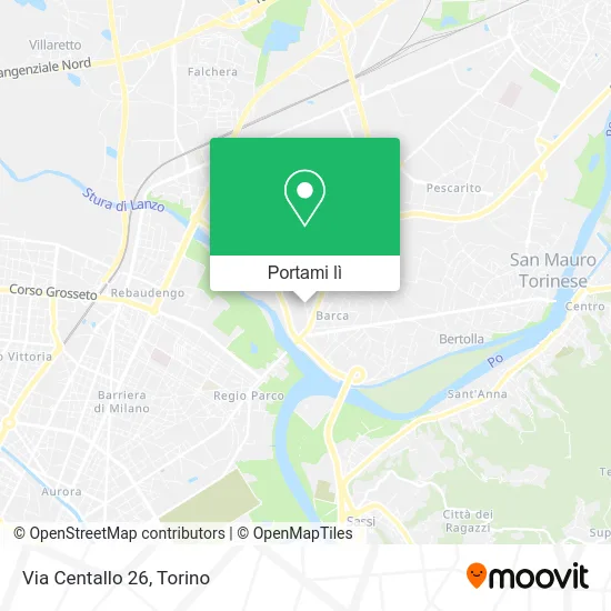 Mappa Via Centallo 26