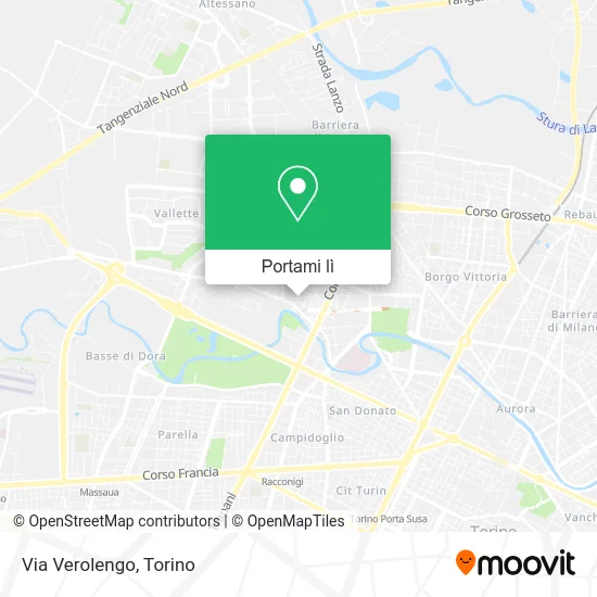 Mappa Via Verolengo