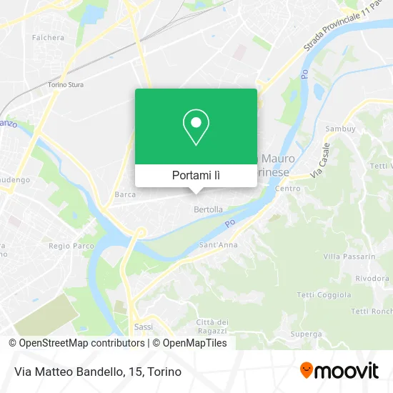 Mappa Via Matteo Bandello, 15