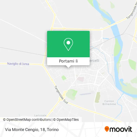 Mappa Via Monte Cengio, 18