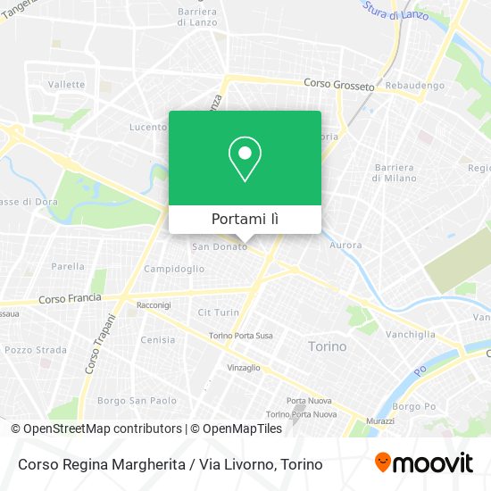 Mappa Corso Regina Margherita / Via Livorno