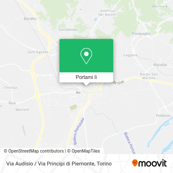 Mappa Via Audisio / Via Principi di Piemonte