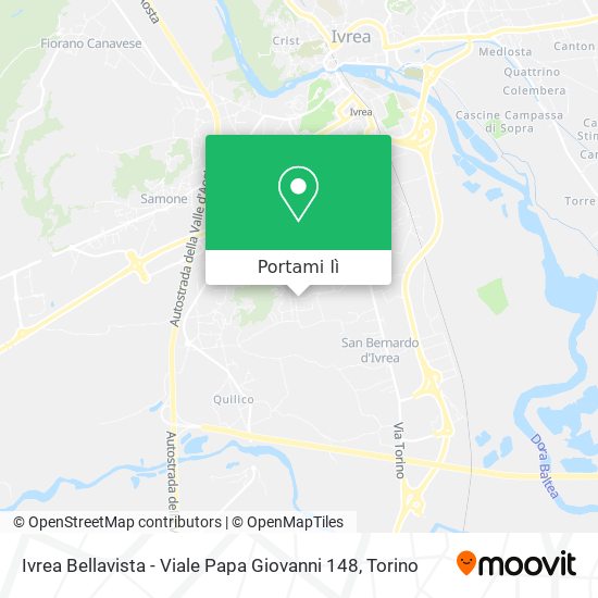 Mappa Ivrea Bellavista - Viale Papa Giovanni 148
