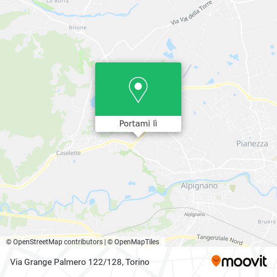 Mappa Via Grange Palmero 122/128