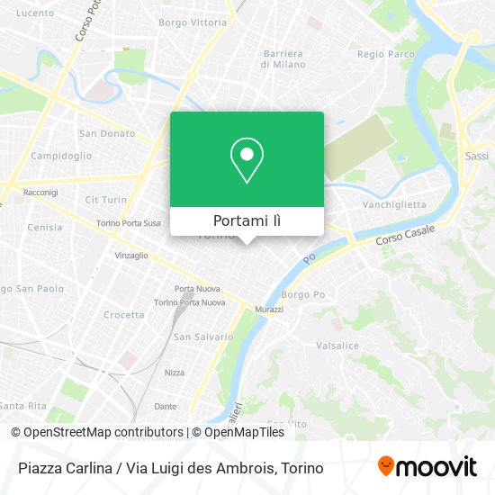 Mappa Piazza Carlina / Via Luigi des Ambrois