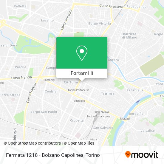 Mappa Fermata 1218 - Bolzano Capolinea