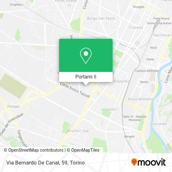 Mappa Via Bernardo De Canal, 59