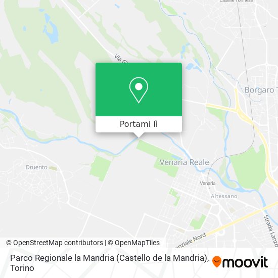 Mappa Parco Regionale la Mandria (Castello de la Mandria)