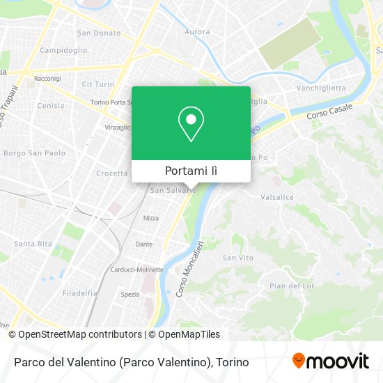 Mappa Parco del Valentino (Parco Valentino)